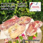 Beef BLADE Australia frozen daging sapi sampil rendang/dendeng whole cuts brand WMPG 4-5 kg/pc (price/kg)